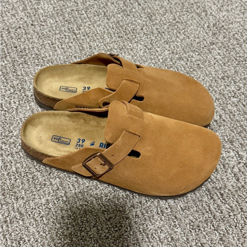 Birkenstock Boston Suede Leather Clogs